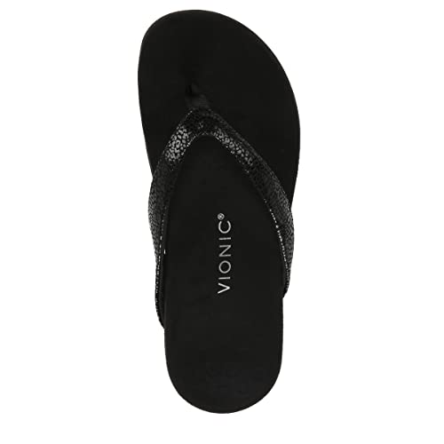 Vionic Dillon Women's Toe-Post Supportive Sandal Black - 7.5 Medium #TOP2