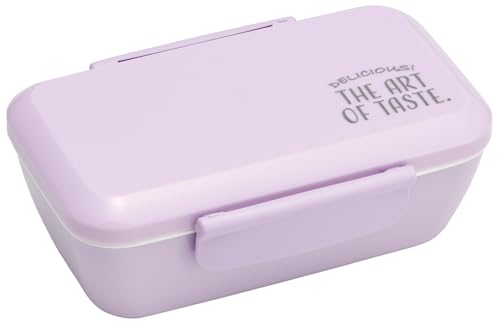 スケーター(Skater) 持ちやすい お弁当箱 1段 530ml ふわっと盛れる ドーム型フタ 抗菌加工 シースルー 日本製 ニュアンスカラー パープル PFTY5AG
