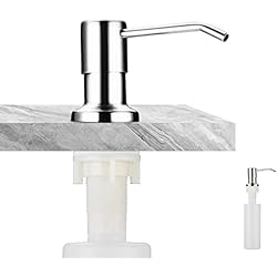 Dispensador De Jabon Lidl Opiniones Newaner 350ML Dispensador de Jabón Manos para Cocina/Fregadero/encimera Ahorra Espacio Dosificador Jabón Cocina de Acero Inoxidable Botella de Plástico,Acero Inoxidable