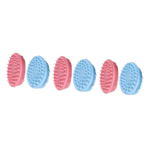 PATKAW 3 Juegos 2 Piezas Cepillo de champú de silicona peine de masaje almohadillas encarnadas hair skincare cepillo de pelo de silicona cepillo de silicona portátil cabello