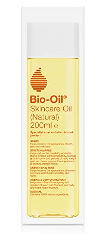 NEW Bio-Oil Natural Skincare Oil - 100% Natural Formulation - Improve the Appearance of Scars, Stretch Marks and Uneven Skin Tone - 1 x 200 ml