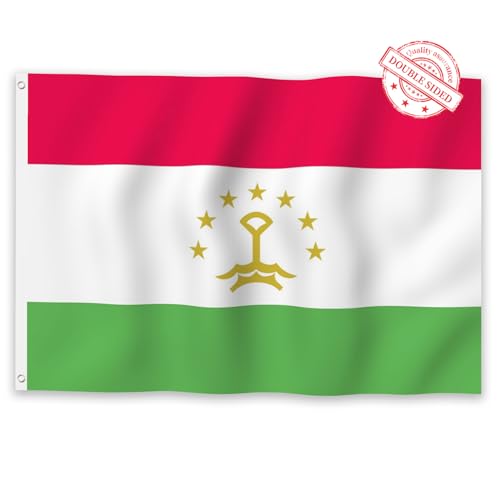 Drapeau du Tadjikistan 180x300cm grand format pour extérieur et fête