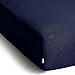 DecoKing Fitted Sheet Emperor II 100% Combed Cotton Soft Jersey Bed Sheet 200x200-200x220 cm Navy Blue Amber