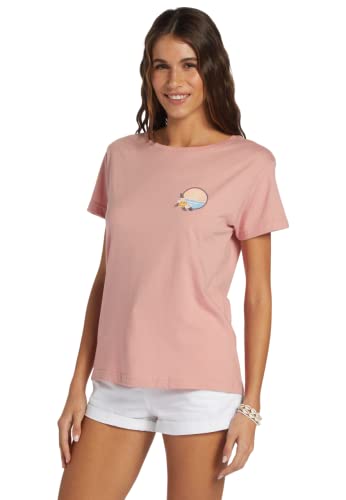 Image of Roxy Womens Boyfriend Crew T-Shirt, Casual Relaxed Fit Crew Neck Tee Short Sleeve Cotton Basic Shirt Everyday Comfort