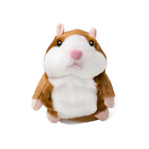Peluche interactivo de Hamster que Repite lo Que dices y se Mueve. Hamster Parlante Con Movimiento para Niños y Bebés para Aprender a Hablar. Funciona a pilas (no incluidas).