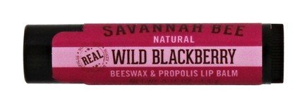 Savannah Bee Lip Balm - Silky Smooth Natural Lip Balm (Wild Blackberry 3 pack)