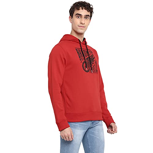 Image of Deniklo Mens Polyester Hooded Neck Sweatshirt