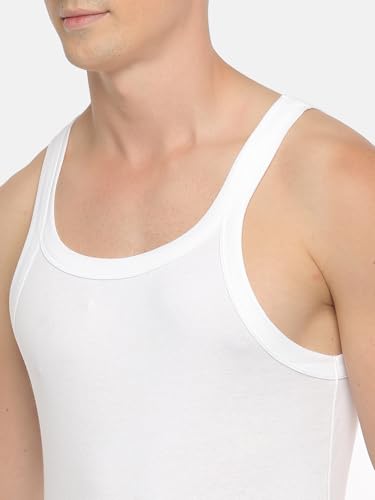 Image of Macroman M-Series Rocker Sports Vest for Men in 100% Combed Cotton with Square Neckline & Contoured Armholes
