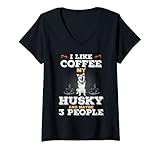 Photo Gallery donna mi piace caffè my husky e forse 3 persone - citazioni di cani maglietta con collo a v Photo Gallery donna mi piace caffè my husky e forse 3 persone - citazioni di cani maglietta con collo a v