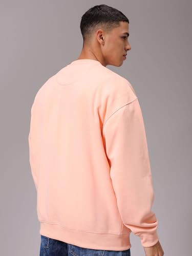 Image of The Indian Garage Co Men Oversized Solid Overhead Crewneck Sweatshirt
