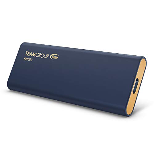 TEAMGROUP PD1000 512GB Aluminum Portable External Solid State Drive SSD, Read up to 1000MB/s, USB-C, USB A 3.2 Gen 2, Waterproof, Dustproof (IP68), Shockproof, Pressure Resistant (T8FED6512G0C108)…