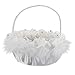 Panier de fleurs, panier de dentelle de bonbons de fleurs de mariage romantique avec fournitures de mariage décor strass