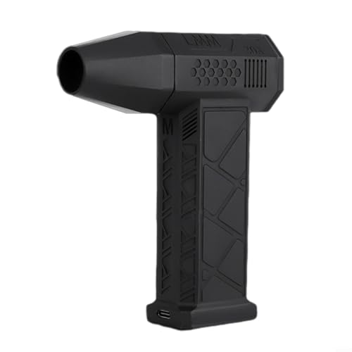 Allthingstore Ventilador turbo de flujo de aire de 130000 rpm, mini ventilador violento, secador de pelo portátil sin escobillas (negro)