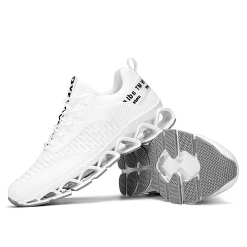 Image of Vooncosir Men's Fashion Sneakers Breathable Mesh Running Shoes Blade Non Slip Soft Sole Casual Athletic Walking Shoes