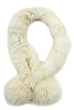 Damen Schal der Extraklasse Evil Wear Schal Damen Pelz Schals Deluxe Schal 4387 Rund-Schal Loop-Schal beige