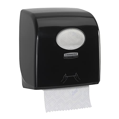 Dispensador Aquarius Slimroll 7956 negro de toallas con dispensación individual