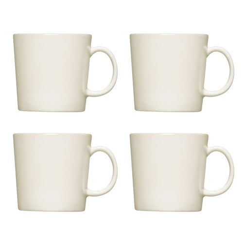 Iittala Teema Weiße Tassen, Kreisform, 383 ml, 4 Stück