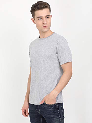 Image of FLEXIMAA Men's Cotton Round Neck Plain Half Sleeve T-Shirt