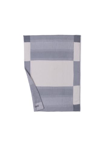 Image of Barefoot Dreams CozyChic Costa Block Stroller Blanket, Moonwater Multi, 30 inchx40 inch
