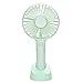 QINUKER Mini Ventilateur Portatif Portable USB Rechargeable à Main avec Ventilateur à Main avec Base, Batterie 2500mAh, 4 Modes pour la Maison, le Bureau, la Chambre et les Voyages en plein air (Vert)
