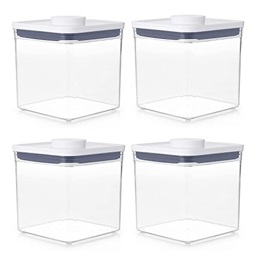 OXO Good Grips POP Container 2.8-Quart Square Airtight Food Storage for Sugar and More (Set of 4)