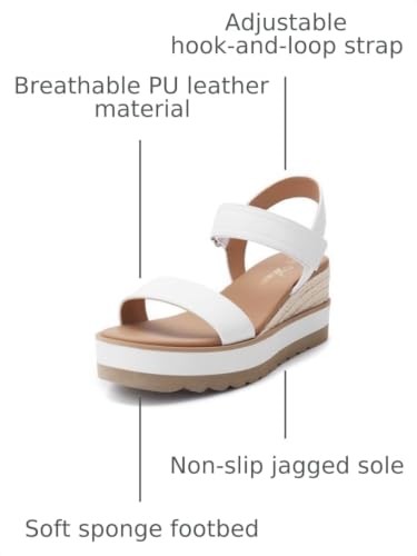 Image of Athlefit Women's Platform Ankle Strap Sandals