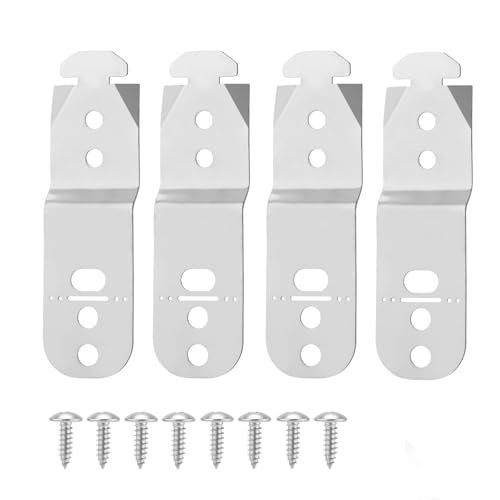 4pcs 00619985 Dishwasher Mounting Bracket, Stainless Steel Silver Under Counter