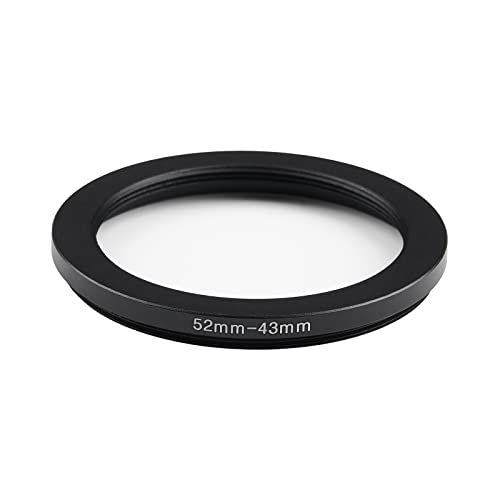 Image of 52mm to 43mm Step-Down Ring Filter Adapter,for All Brands UV ND CPL, Metal Ring Step-Down Rings Adapter Filter (52mm-43mm)