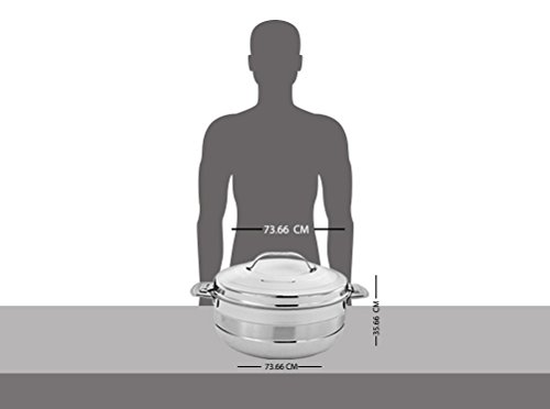 Image of Pigeon Galaxy Stainless Steel Casserole 5000ml | PU Puff Insulated Hot Pot | Keeps Food Hot for Hours | Durable Inner Steel Body | Ideal for Chapati, Rice & Curries