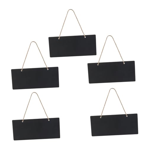 TOYZFRIENDY 5 piezas Mini de Madera Colgantes Unidades Tablero Negro para Mensajes y Decoraciones para Bodas Fiestas y Manualidades Infantiles