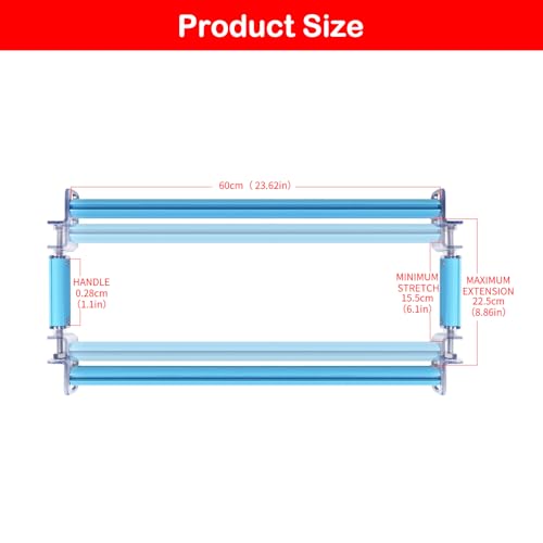 Image of Couple Embroidery Art Embroidery Clip Frame 60cm Cross Stitch 4 Slot Presser Heavy Duty Embroidery Bandage Embroidery Frame Needlepoint Frame Embroidery Scroll Frame Embroidery Frames (Blue)