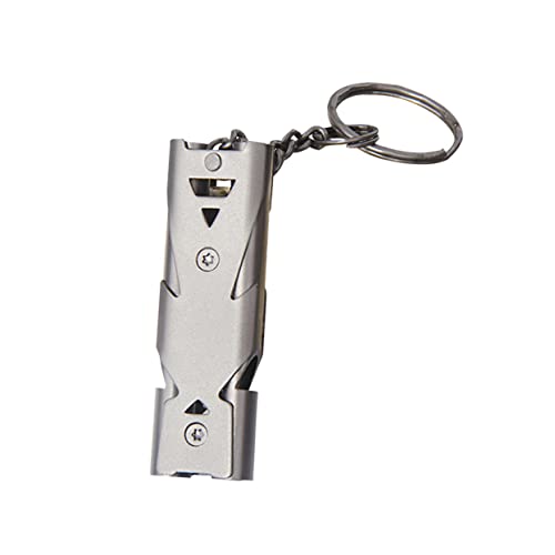 BESPORTBLE Loud Whistle Survival Whistle Stainless Steel with Lanyard for Emergency Outdoor Activities