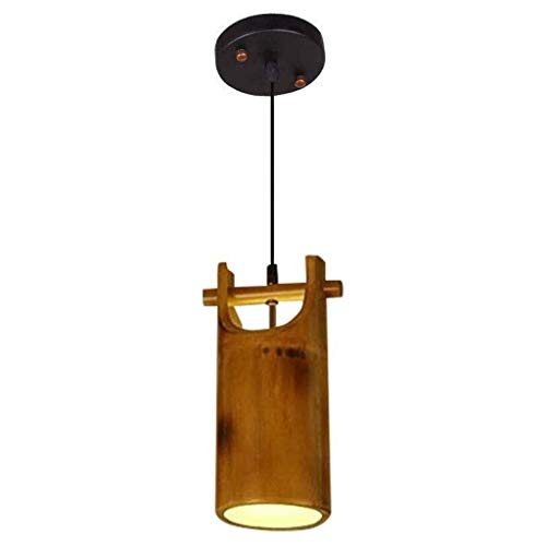 Preisvergleich Produktbild LXJ Kronleuchter, Bambus Deckenleuchter Höhenverstellbarer E27, Hauptdekoration Antike Zylindrische Schlafzimmer Wohnzimmer Esszimmer Küche Flur