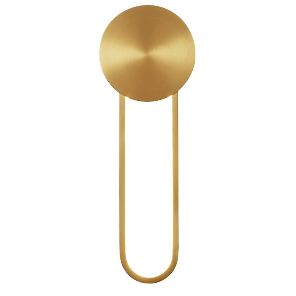 YNIYUJKL Wall Lamp, U-Shaped Copper Wall Lamp,Nordic Minimalist Led Wall Sconce, Indoor Decorative Wall Lights, Bedside Reading Lamp, Wall Wash Light For Living Room Bedroom