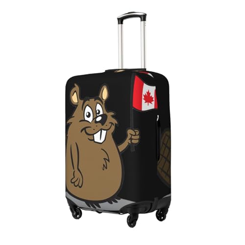 Beaver Print Luggage Suitcase Cover Protector Luggage Washable Covers With Concealed Zipper2