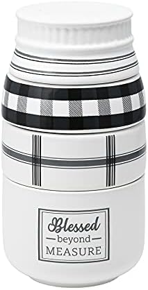 Pavilion – 6″ x 3.5″ Stackable Ceramic Mason Jar Measuring Cup Set Baking Tools 1, 1/2, 1/3 & 1/4 Cup Measurements – Blessed Beyond Measure