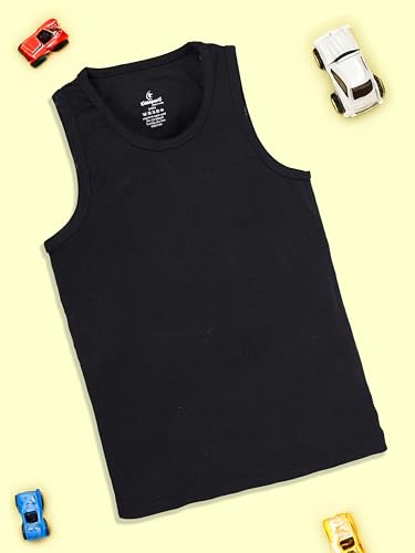 Image of KiddoPanti Boys 100% Cotton Rib Vest Pack of 3