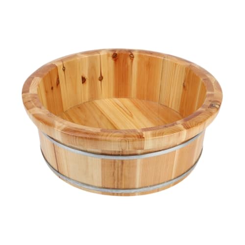 Cubo para baño de pies de madera Wcxixo miniatura 1