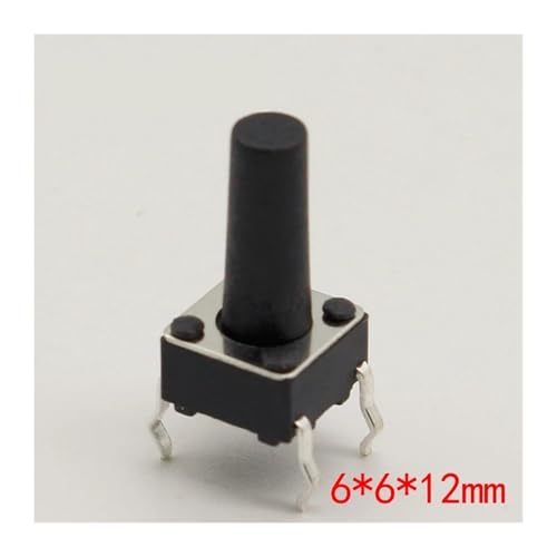 Micro interruptor tactil 6x6x12mm de 4 pines para reparacion electronica pack de 50 3