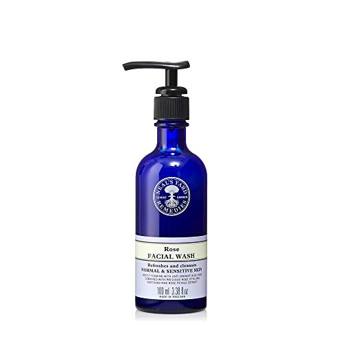 Neal's Yard Remedies Rose Facial Wash | Anti-Oxidants & Aloe Vera | Rose Petal Extracts | Vegan | Cleansing and Nourishing | 100ml