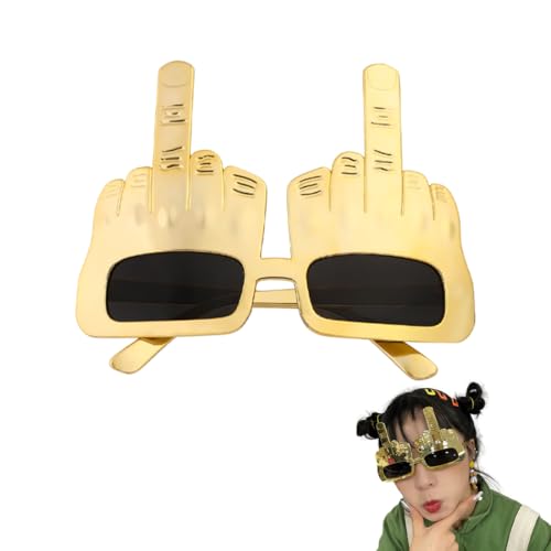 KEQAR 1 unidad Gafas Divertidas de Mano con Forma de Dedo Medio para Fiestas y Selfies (6,3 pulgadas de ancho)