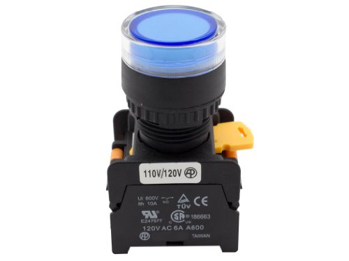 Alpinetech Lxg-22 22Mm 1No Momentary Push Button Switch 24V Ac Dc Led Illuminated (Blue) #TOP1