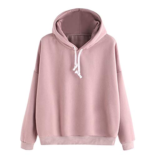Sweat-shirt femme ample rose pour résoudre le manque de confort en automne