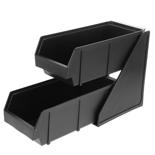 MUCKLILY Plastic Coffee Station Organizer Multifunctional Desktop Condiment Holder for Straw Sugar and Coffee Bar Storage for Home Cafe and Restaurant Use Easy to Clean and Convenient