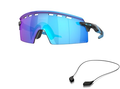 Oakley OO9235 Sunglasses Bundle: OO 9235 ENCODER STRIKE VENTED 923505 Encoder Strike Vented Matte Bl and Small Black leash Accessory kit2
