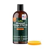 Wuffes Advanced Omega 3 Fish Oil for Dogs, Natural EPA & DHA Fatty Acids, Supports Healthy Skin and Coat, Joint Nutrition, Digestion & Immune System - 100% Pure Wild Alaskan Fish Oil - 8 Oz