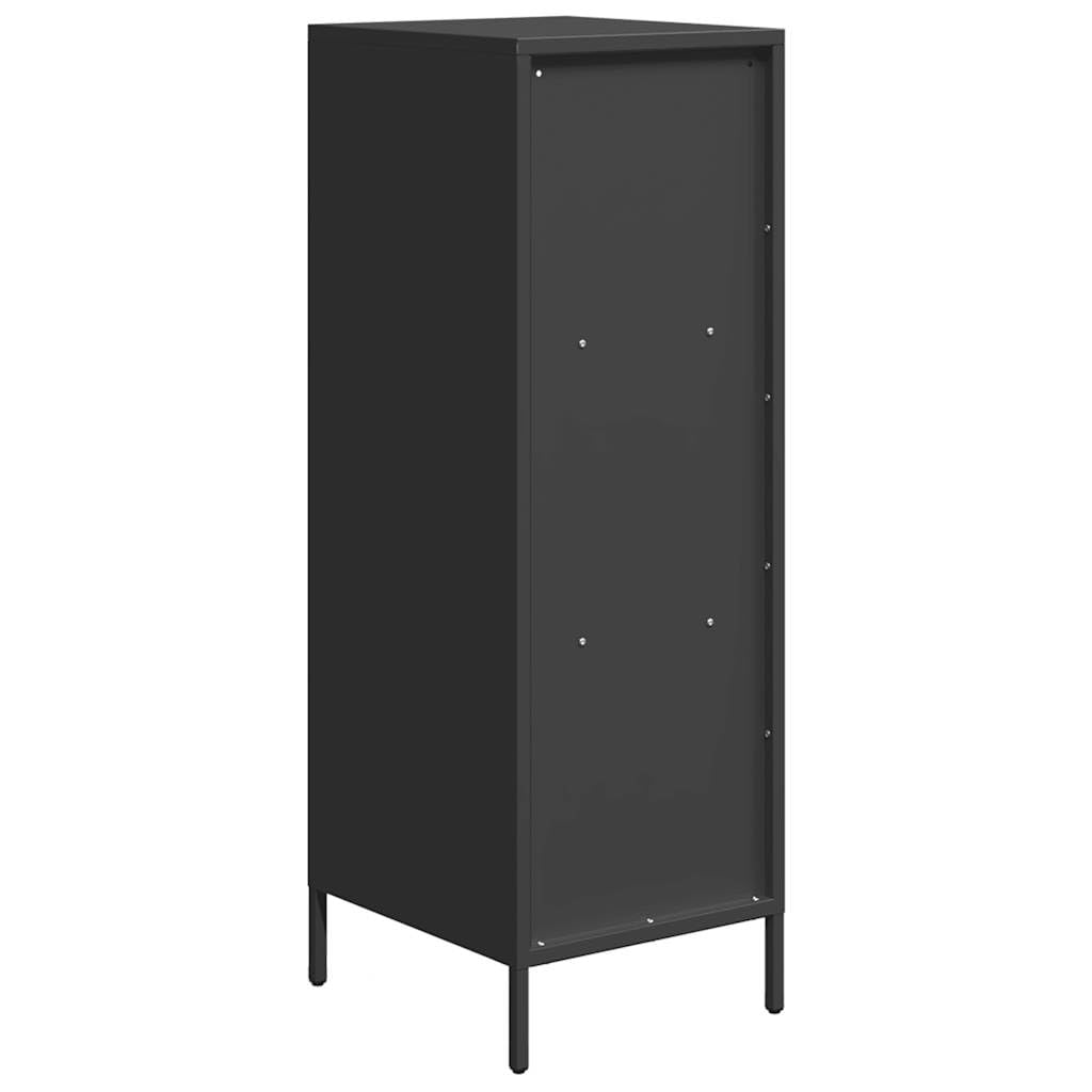Möbel Wohnaccessoire Highboard Schwarz 35x39x103.5cm Stahlmöbel