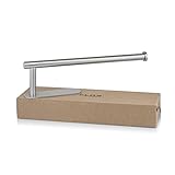 FloX Products® Küchenrollenhalter - Extrem langlebig und rostfrei - Küchenrollenhalter ohne Bohren - sehr praktische und einfache Montage (Silber)