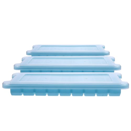 Molde para cubitos de hielo de silicona azul 3 piezas