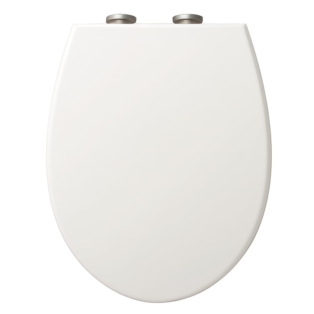 Mass Dynamic White Soft Close Toilet Seat With Quick Release For Easy Cleaning Loo Seats, Easy Top Fixing Toilet Seats With Adjustable Hinges, Standard Oval Toilet Seat